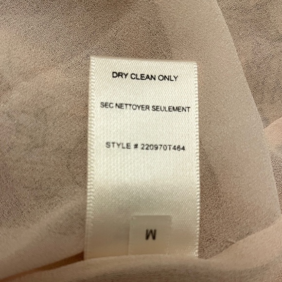 REBECCA TAYLOR Sleeveless Lined Pullover Blouse Ruffle Floral Crinkle Metallic - Picture 13 of 16